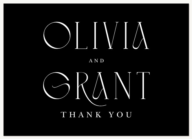 Simple Fonts Thank You Cards 