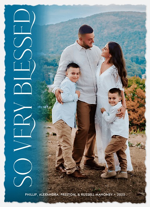 Vertical Wishes Holiday Photo Cards