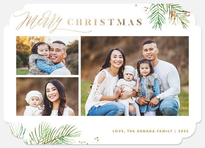 Wispy Pine Photo Christmas Cards
