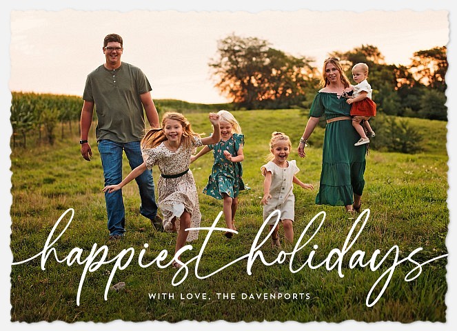 Happily Scripted Holiday Photo Cards