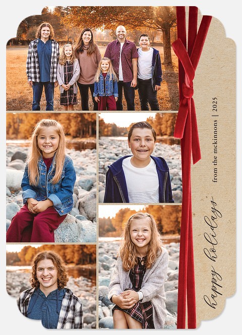 Velvet Gift Holiday Photo Cards
