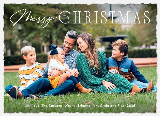 Family Portrait Holiday Photo Cards