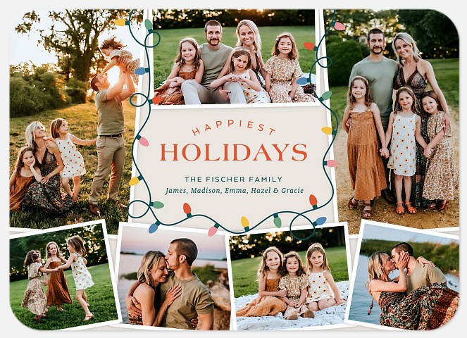 String Light Memories Holiday Photo Cards
