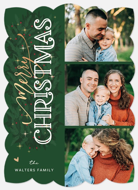Pine & Portraits Holiday Photo Cards