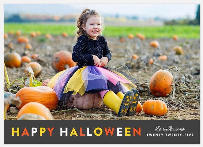 Candy Colored Halloween Photo Cards