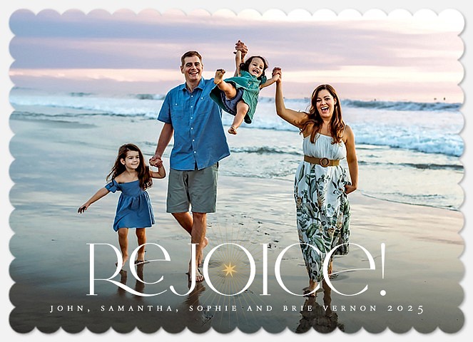 Starlit Rejoice Holiday Photo Cards