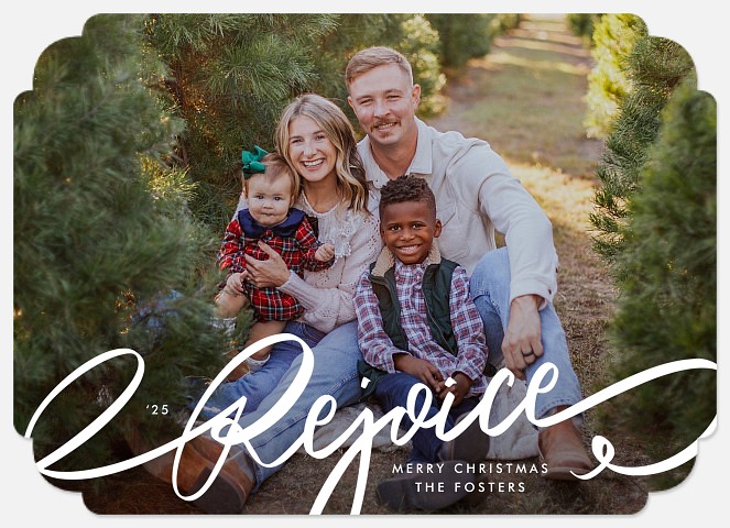 Rejoicing Ribbon Holiday Photo Cards
