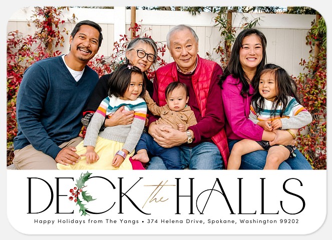 Deck The Halls Holiday Photo Cards