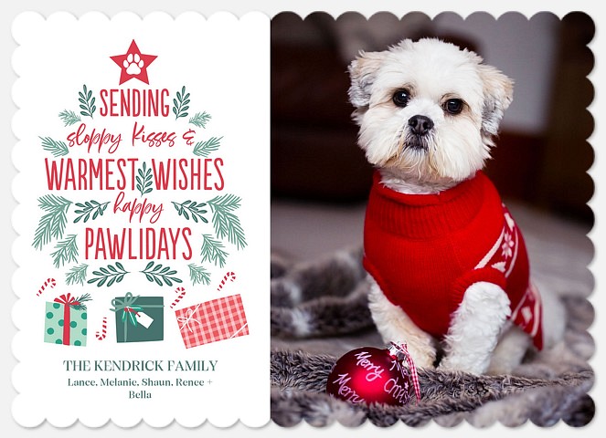 Sloppy Kisses Holiday Photo Cards