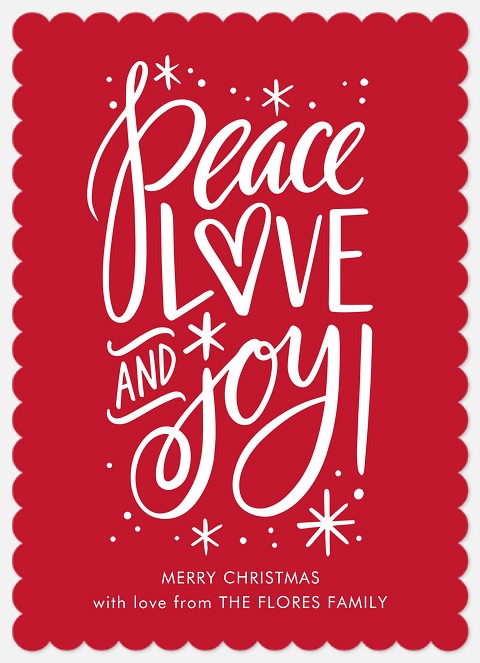 Peppermint Love Holiday Photo Cards