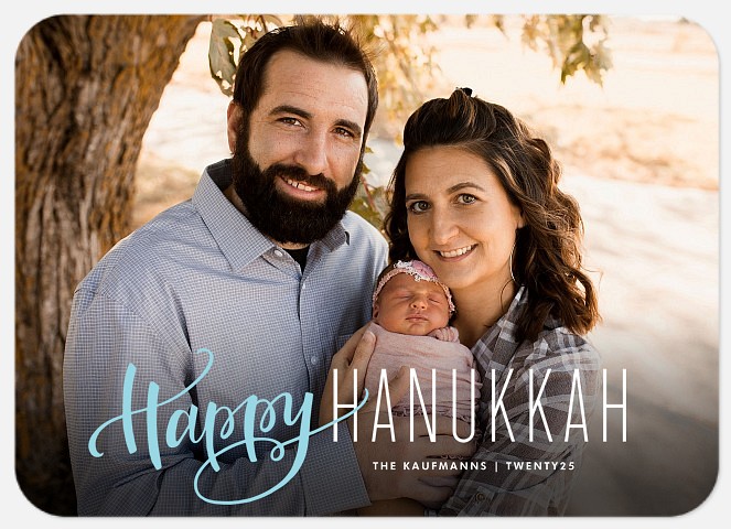 Hand-Lettered Hanukkah Hanukkah Photo Cards