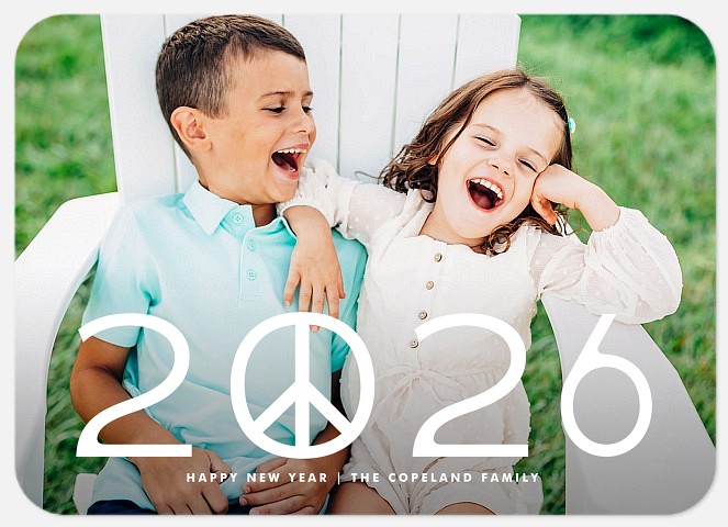 Peaceful Year Holiday Photo Cards