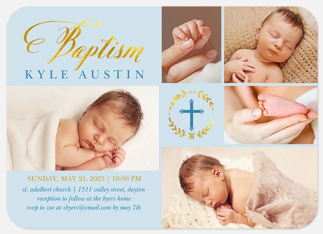 Bright Baptism Baptism Christening Invitations