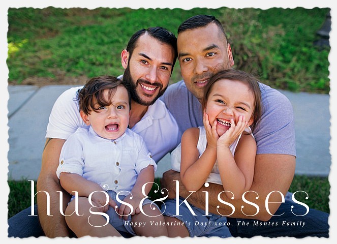 Hugs & Kisses Valentine Photo Cards