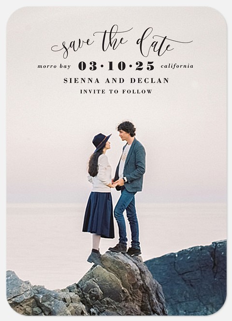 Lovely Lettering Save the Date Photo Cards