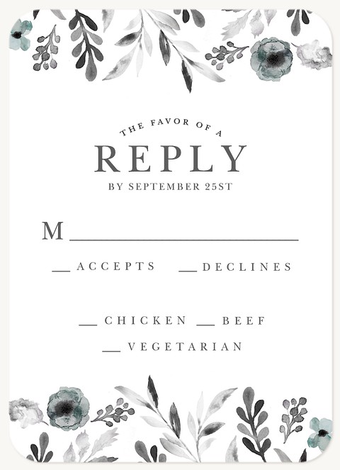 Modern Wildflowers Wedding RSVP Cards