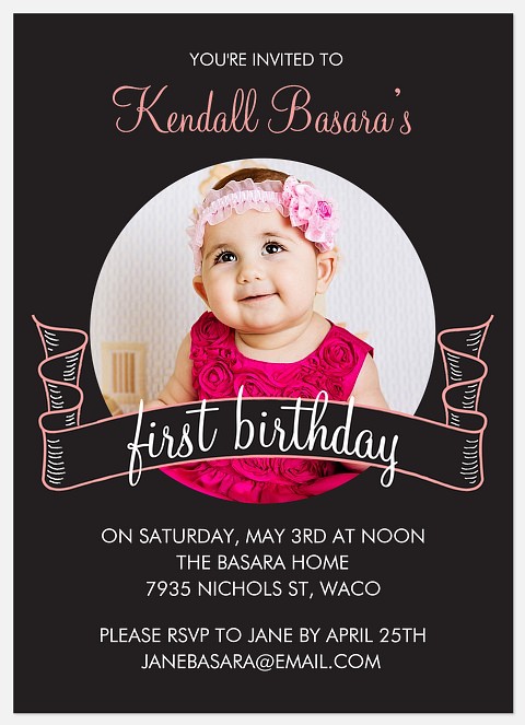 Vintage Banner Kids' Birthday Invitations