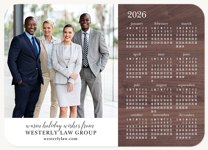 Cedar Calendar Business Holiday Cards
