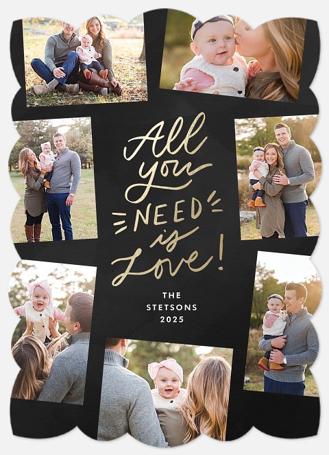 Shimmering Love Valentine Photo Cards
