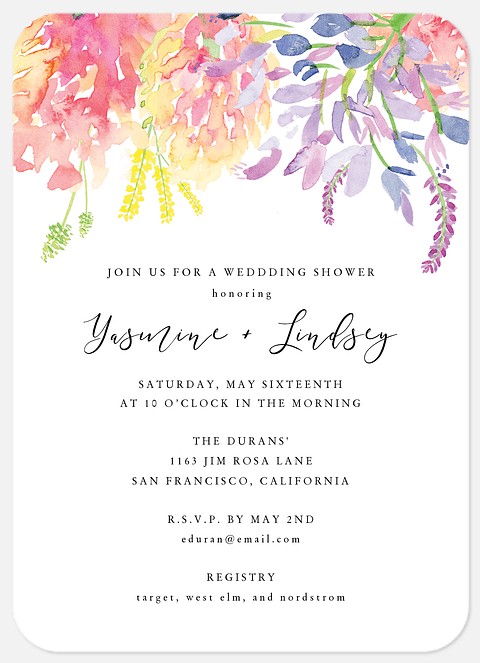 In The Garden Bridal Shower Invitations
