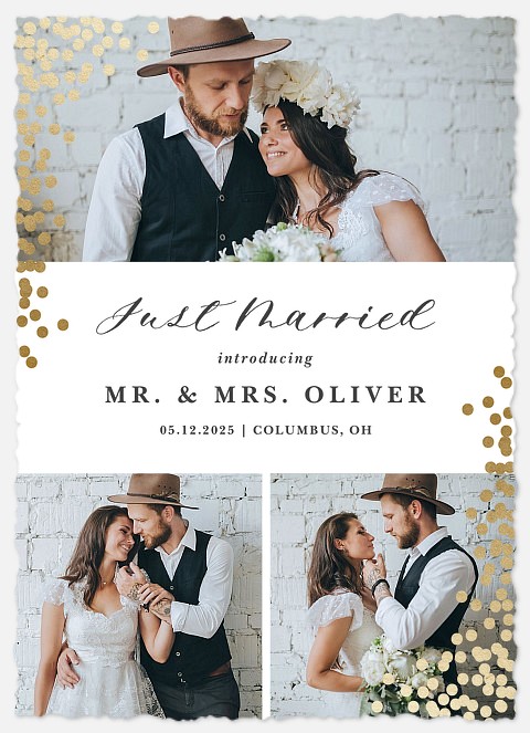 Enchanted Confetti Wedding Announcements