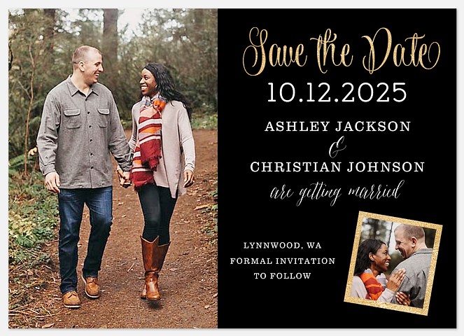 Corner Photo Save the Date Photo Cards