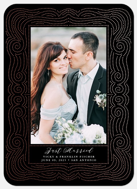 Swirling Dots Wedding Announcements