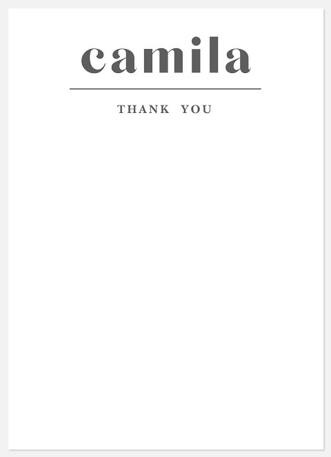 Statement Name Thank You Cards 