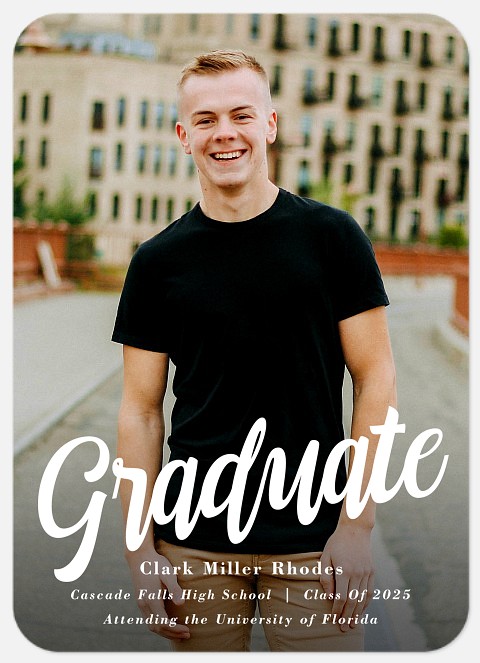Proud Script Graduation Cards