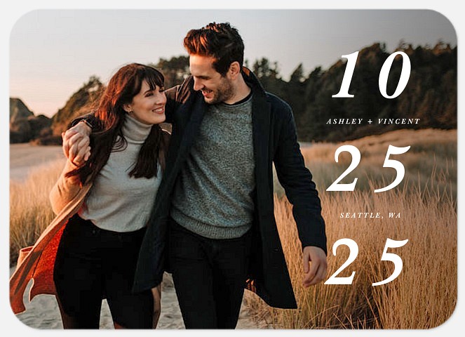 Stacked Elegance Save the Date Photo Cards