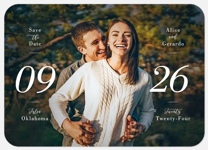 Center Stage Save the Date Photo Cards