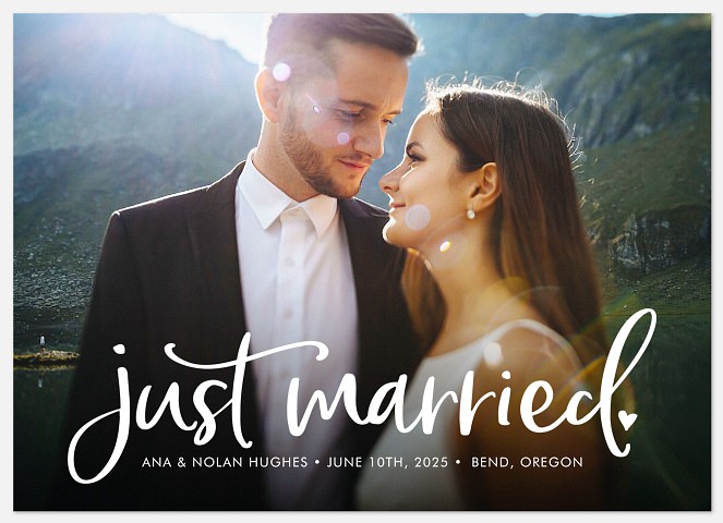 Just Married Wedding Announcements