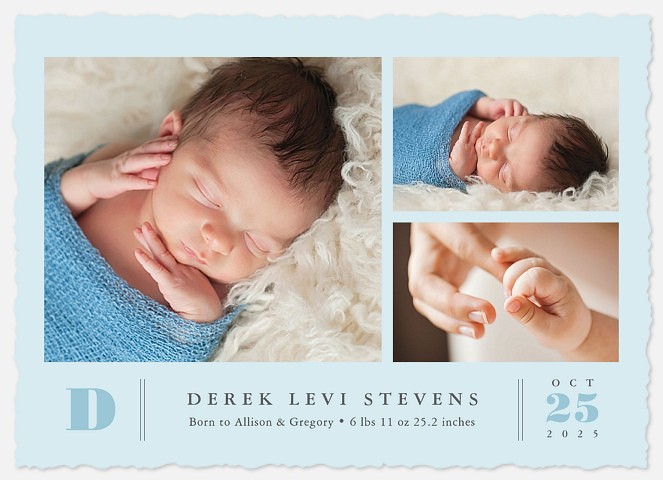 Wondrous to Behold Baby Birth Announcements