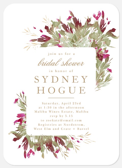 Desert Bloom Bridal Shower Invitations