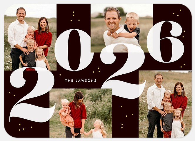 Bold Serifs Holiday Photo Cards
