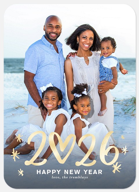 New Year Doodles Holiday Photo Cards