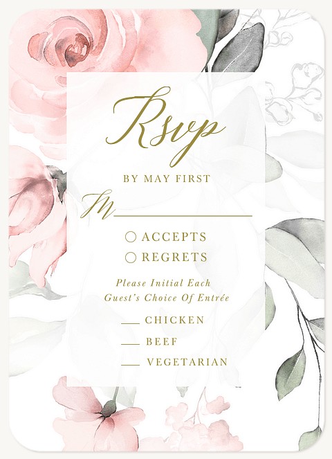 Delicate Blossoms Wedding RSVP Cards