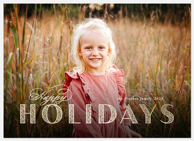 Filigree Holiday Photo Cards