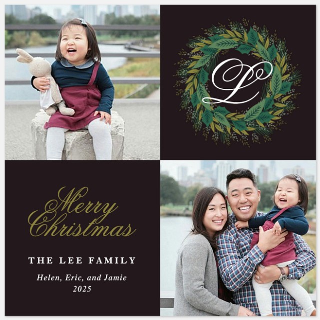 Freshcut Wreath Holiday Photo Cards