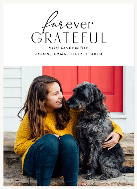 Furever Grateful Personalized Holiday Cards
