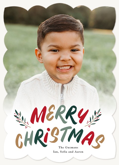Bold Sprigs Personalized Holiday Cards