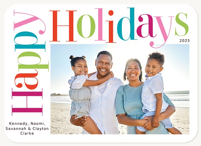Bright Mix Personalized Holiday Cards