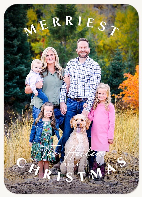 Curved Greetings Personalized Holiday Cards