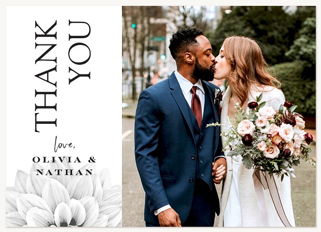 Modern Dahlia Thank You Cards 