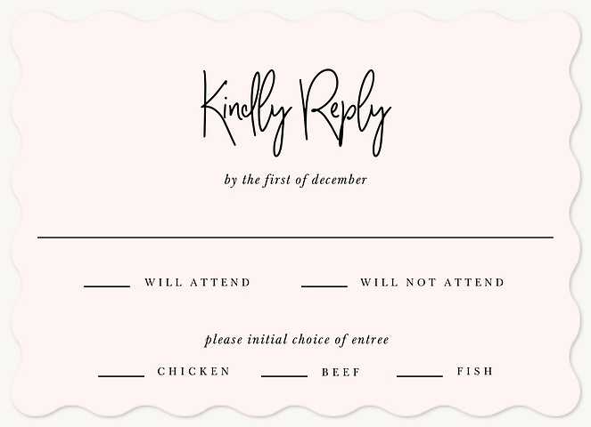 Clean and Classic Wedding RSVP Cards