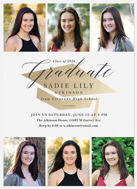 Golden Cap Graduation Cards