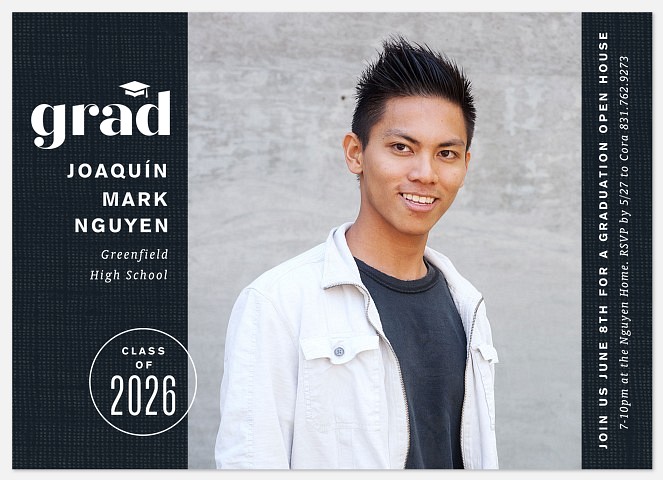 Modern Indigo Graduation Cards