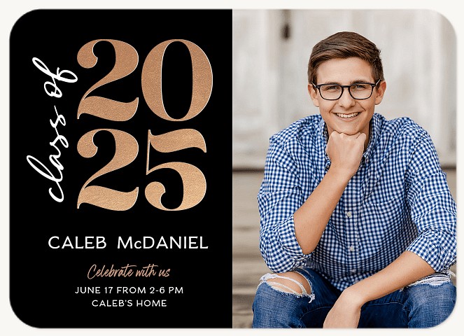 Bold Bronze Graduation Cards