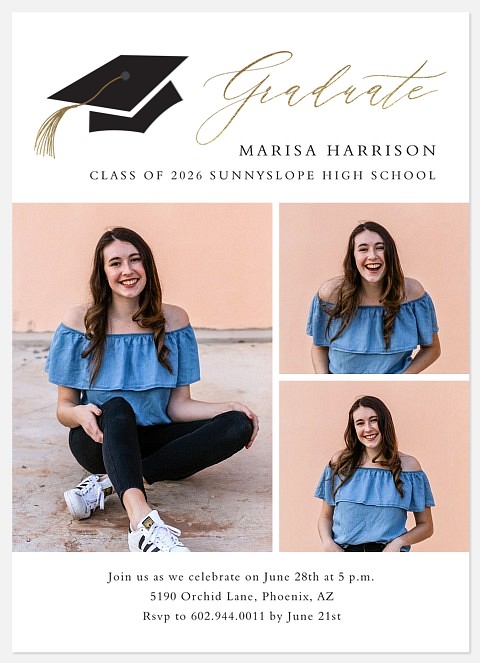 Shining Tassel Graduation Cards