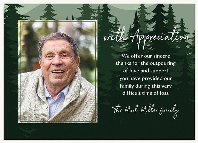 Tranquil Forest Memorial & Sympathy Cards